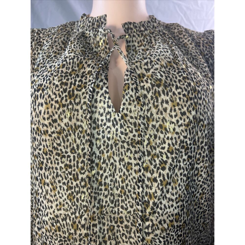 CeCe Leopard Print Blouse - Picture 3 of 16